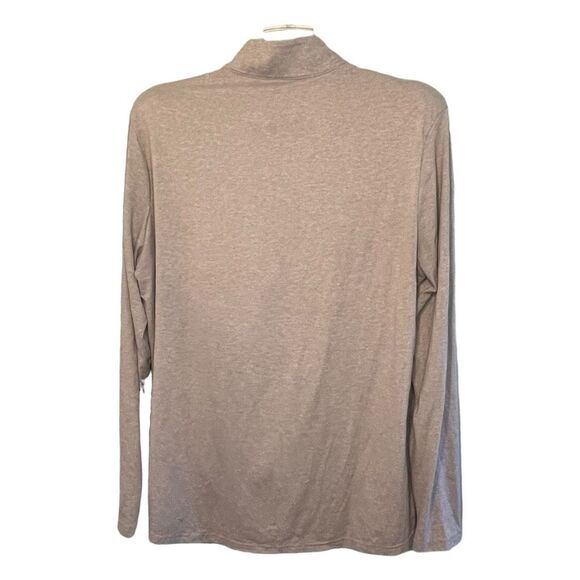 Russell Athletics Dri-Power 1/4 Zip Pullover Shirt Light Gray Lightweight Long S - Picture 2 of 5